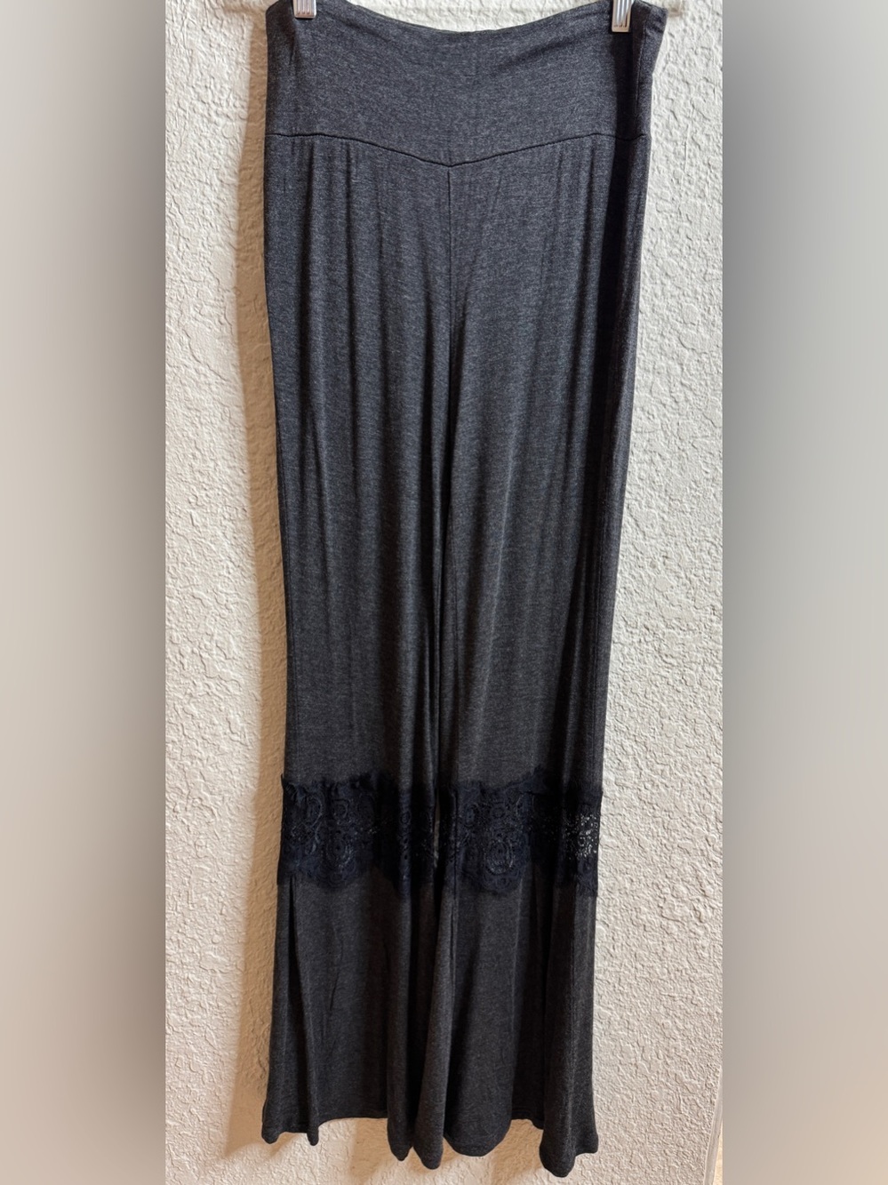 Women's pants- Charcoal Gray bell bottoms concert long M
